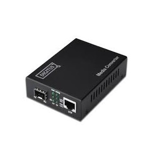 DIGITUS Media Converter, SFP 1000Base-T to SFP Open Slot, Incl. PSU Without SFP Module