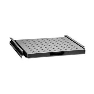 1U extendible shelf for 600 mm depth racks 40x485x368 mm, up to 25 kg, grey (RAL 7035) color grey (RAL 7035)