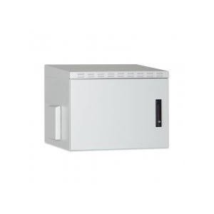 12U wall mounting cabinet, outdoor, IP55 713x600x600 mm, double wall, grey (RAL 7035) color grey (RAL 7035)