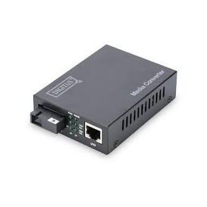 DIGITUS Media Converter, Singlemode, BiDi, WDM Gigabit Ethernet, Tx1550nm / Rx1310nm SC connector, Up to 20km