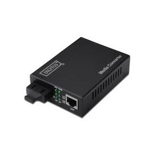 DIGITUS Media Converter, Singlemode 10/100/1000Base-T to 1000Base-LX, Incl. PSU SC connector, Up to 40km
