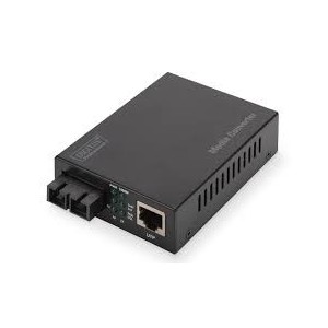 DIGITUS Media Converter, Multimode 10/100/1000Base-T to 1000Base-SX, Incl. PSU SC connector, Up to 0.5km