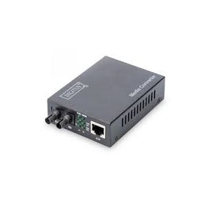DIGITUS Media Converter, Multimode 10/100/1000Base-T to 1000Base-SX, Incl. PSU ST connector, Up to 0.5km