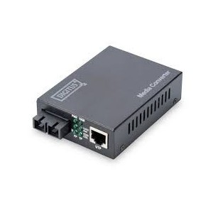 DIGITUS Media Converter, Singlemode 10/100Base-TX to 100Base-FX, Incl. PSU SC connector, Up to 100km