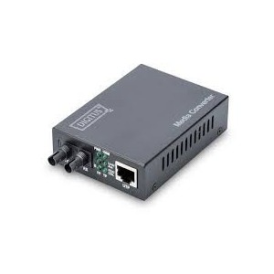 DIGITUS Media Converter, Multimode 10/100Base-TX to 100Base-FX, Incl. PSU ST connector, Up to 2km
