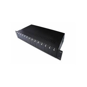 DIGITUS 2U Media Converter Chassis, 14 Slots Dual Power Supply, Redundant, For DN-82x1x, DN-82x2x and DN-82x3x Series