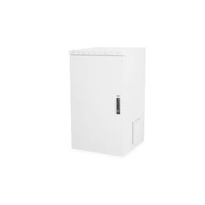 26U wall mounting cabinet, outdoor, IP55 1334x600x450 mm, double wall, grey (RAL 7035) color grey (RAL 7035)