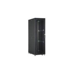 42U server rack, Unique, 2050x800x1000 mm perforated steel doors, color black (RAL 9005) color black (RAL 9005)