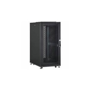 26U server rack, Dynamic Basic, 1330x600x1000 mm perforated steel doors, color black (RAL 9005) color black (RAL 9005)