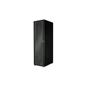 42U network rack, Dynamic Basic 2040x600x800 mm, color black (RAL 9005) with Glass Front door
