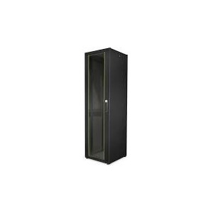 42U network rack, Dynamic Basic 2040x600x600 mm, color black (RAL 9005) with Glass Front door