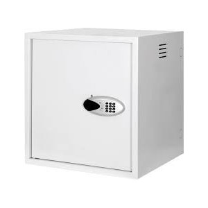 7U wall mounting cabinet, vandal-proof 428x600x600 mm, electronical lock, grey (RAL 7035) keypad, color grey (RAL 7035)
