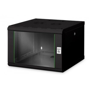 7U wall mounting cabinet, Unique 420x600x600 mm, color black (RAL 9005)