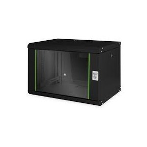 7U wall mounting cabinet, Unique 420x600x450 mm, color black (RAL 9005)