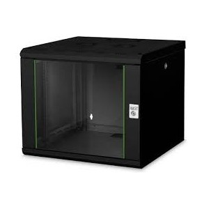 9U wall mounting cabinet, Unique 509x600x600 mm, color black (RAL 9005)