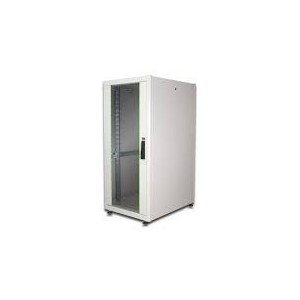 26U network rack, Dynamic Basic 1330x600x800 mm, color grey (RAL 7035) with glass front door