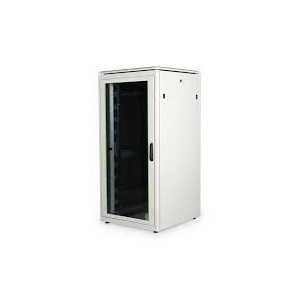 32U network rack, Unique 1609x800x800 mm, color grey (RAL 7035) glass door