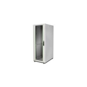 32U network rack, Dynamic Basic 1590x600x800 mm, color grey (RAL 7035) with glass front door