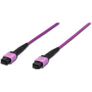 DIGITUS Fiber Optic Patchcord, MPO to MPO, Female OM4, Multimode 50/125 u, 10m, Method A Jacket. violet,Housing. violet