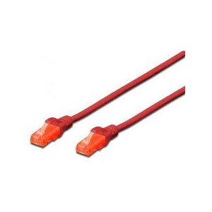 CAT 6, U-UTP patch cable, PVC AWG 26/7, length 5 m, color red