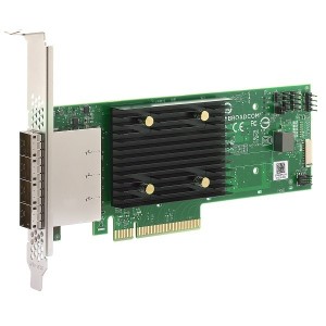 Broadcom HBA 9500-16e Tri-Mode - Controlador de memória - 16 Canal - SATA 6Gb/s / SAS 12Gb/s / PCIe 4.0 (NVMe) - PCIe 4.0 x8