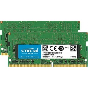 Crucial - DDR4 - kit - 16 GB 2 x 8 GB - SO DIMM 260-pinos - 2400 MHz / PC4-19200 - CL17 - 1.2 V - unbuffered - sem ECC