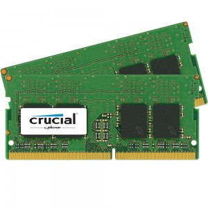 Crucial - DDR4 - kit - 16 GB 2 x 8 GB - SO DIMM 260-pinos - 2400 MHz / PC4-19200 - CL17 - 1.2 V - unbuffered - sem ECC